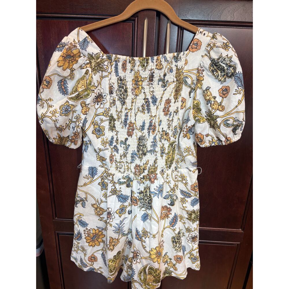 Calypso St. Barth Floral Linen Romper Size 4 – Boho Cottagecore NWT - Picture 3 of 16